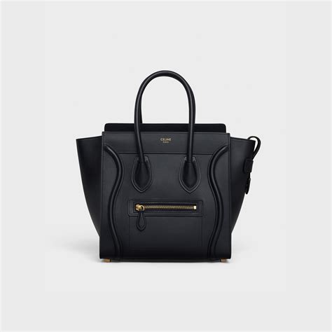 celine micro luggage handbag black|Celine micro luggage price.